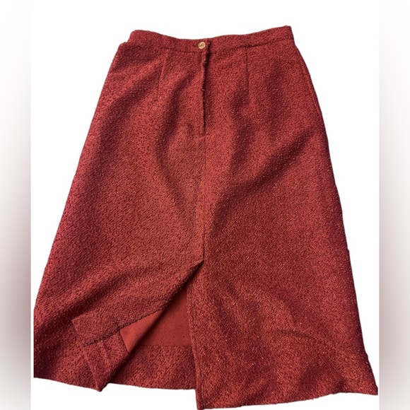Vintage Sears skirt suit burgundy beautiful 2 piece - Picture 4 of 7